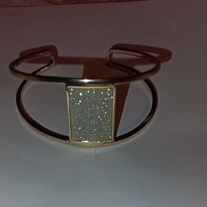 Source Unknown Gold Bracelet with Silver Accent